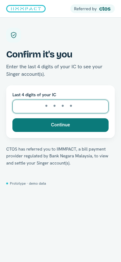Screenshot: Verify